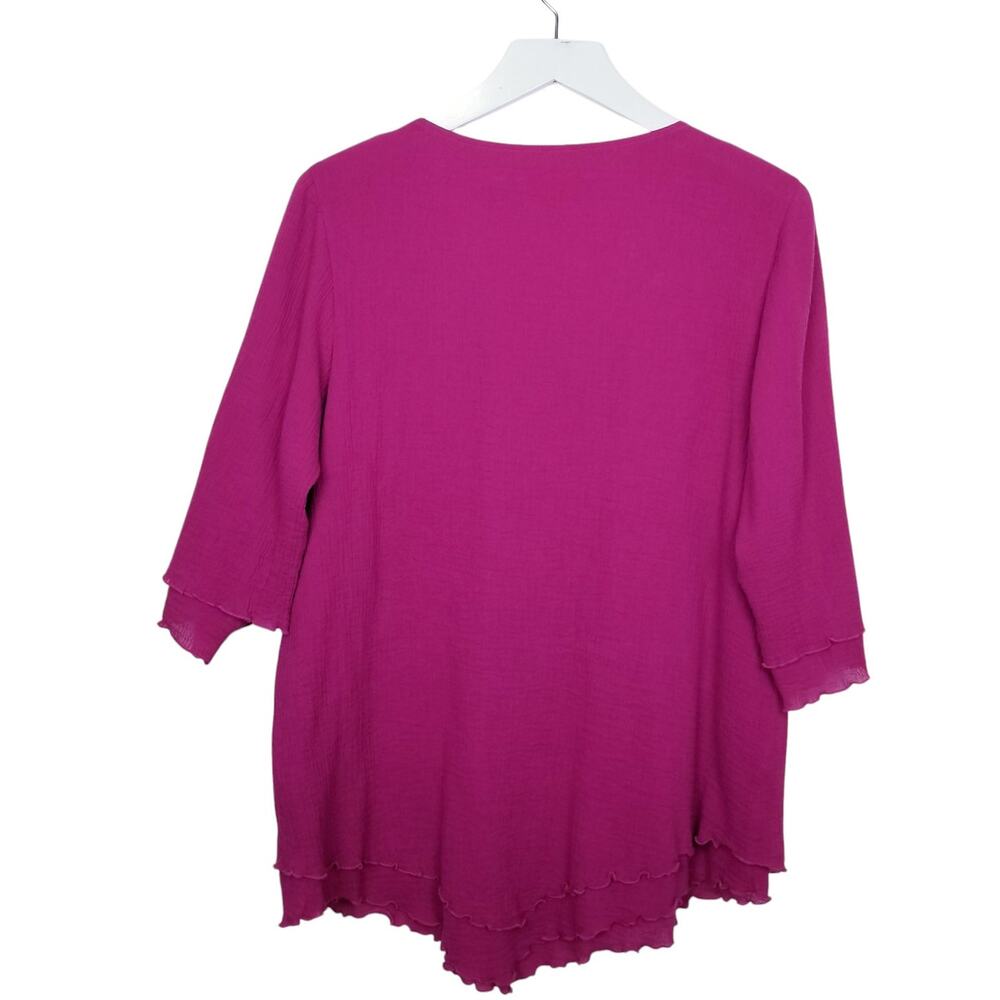 Soft Surroundings Women's Size XL Pink Siesta Key Layered Gauze Tunic Top S - Picture 5 of 7